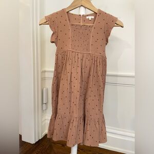 EUC Rylee + Cru Smocked Dusty Rose Midi Dress – Size 4-5Y